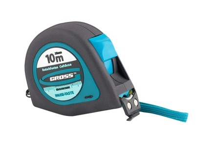 Рулетка &quot;Ergonomisch&quot;,10 м x 25 мм, магнитный обрезиненный зацеп  GROSS 31105 купить в Надыме