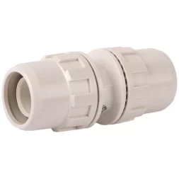 Соединитель ЗУБР "ШиреФит" "штуцер с гайкой - штуцер с гайкой", 20мм 51490-20