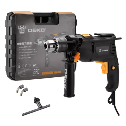 Дрель ударная DEKO DKID600W, 063-4126, в кейсе купить в Надыме