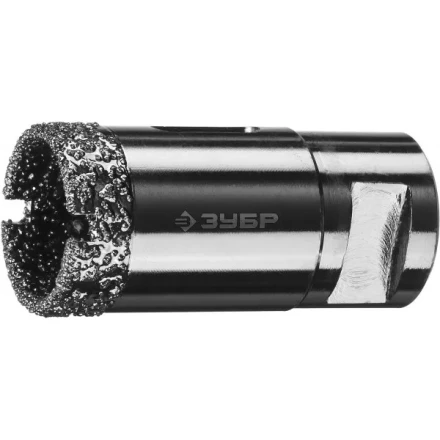 Алмазная коронка ЗУБР "ПРОФЕССИОНАЛ" универсальная для УШМ, сухое сверление, алмазы на вакуумной пайке,  посадка М14, d=29мм 29865-29 купить в Надыме