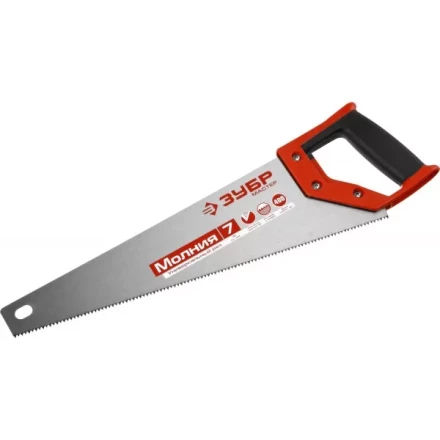 Ножовка универсальная (пила) ЗУБР МОЛНИЯ-7 400 мм, 7 TPI, закалка, рез вдоль и поперек волокон, для средних заготовок, фанеры, ДСП, МДФ 1537-40_z01 купить в Надыме