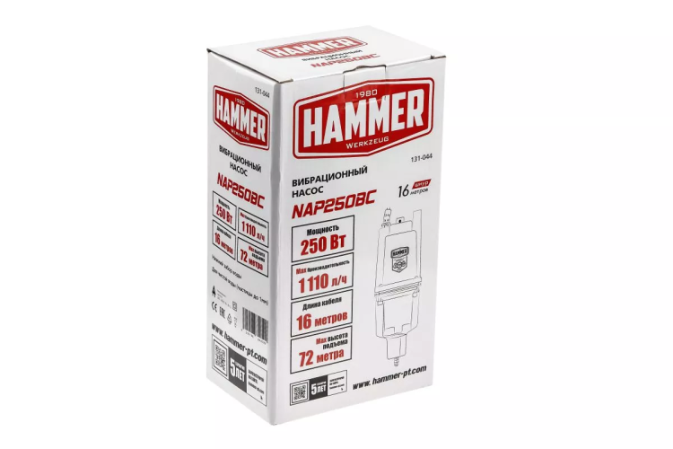 Вибрационный насос HAMMER NAP250BC(16) купить в Надыме