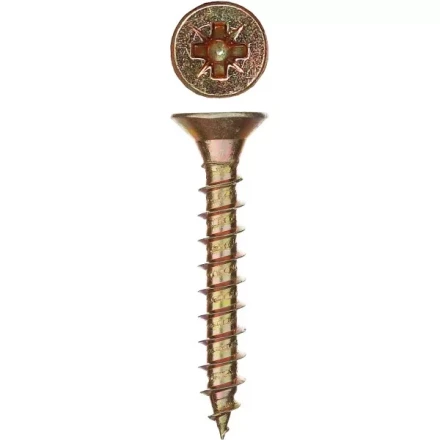 Шурупы ЗУБР "МАСТЕР" по дереву желтопассивированные, 6.0x40мм, 16шт 300396-60-040 купить в Надыме