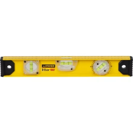 Уровень STAYER "MASTER" "I-Bar" РЕЛЬС двутавровый, 3 противоударных ампулы (1 поворотная на 360 град), линейка, 40см 3470-040_z01 купить в Надыме