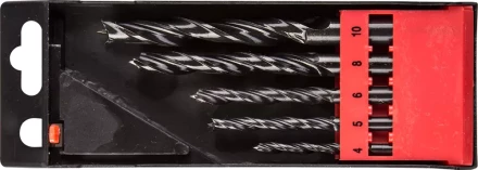 ЗУБР. Набор сверл спиральных по дереву с М-образной заточкой, сталь 65Г, 5шт: 4-5-6-8-10мм 29421-H5 купить в Надыме