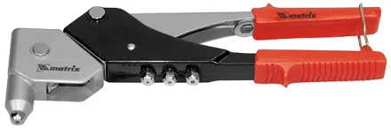 Заклепочник, 263 мм, поворотный 0-360 градусов, заклепки 2,4-3,2-4,0-4,8 мм MATRIX 40533 купить в Надыме