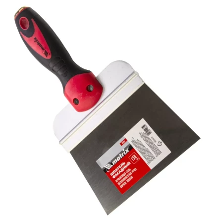 Шпатель фасадный из нержавеющей стали Matrix, 150 мм, двухкомпонентная ручка, широкое полотно, 85509 купить в Надыме