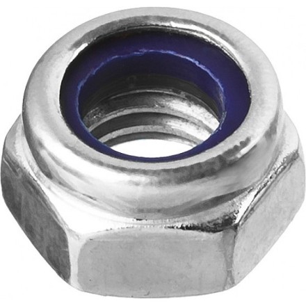 Гайка DIN 985 с нейлоновым кольцом, M8, 8 шт, кл. пр. 6, оцинкованная, ЗУБР 303586-08 купить в Надыме