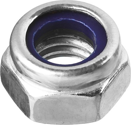 Гайка DIN 985 с нейлоновым кольцом, M8, 8 шт, кл. пр. 6, оцинкованная, ЗУБР 303586-08 купить в Надыме