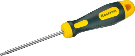 Отвертка KRAFTOOL, Cr-Mo-V сталь, двухкомпонентная противоскользящая рукоятка, TORX Hole, №15x80мм 250077-15-080 купить в Надыме