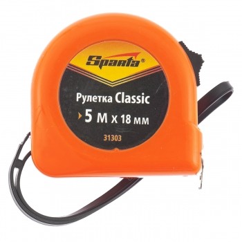 Рулетка Classic, 5 м х 18 мм, пластиковый корпус  SPARTA 31303 купить в Надыме