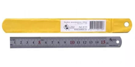 Линейка металлическая 150мм матовая Энкор 6723 купить в Надыме