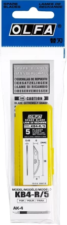 Лезвия OLFA закругленные для ножа AK-4, 6(8)х38х0,45мм, 5шт OL-KB4-R/5 купить в Надыме
