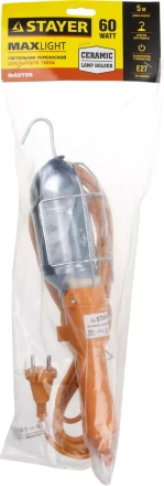 Светильник переносной с выключателем, 5м, 60 Вт/220 В, STAYER 56061 купить в Надыме