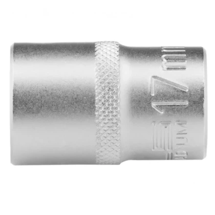 Головка торцевая 17 мм двенадцатигранная CrV под квадрат 1/2 хромированная Stels 13662 купить в Надыме