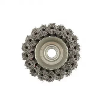 Щетка для УШМ, 75 мм, М14, "чашка", крученая проволока 0,35 мм  MTX 74614 купить в Надыме