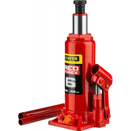 Домкрат гидравлический бутылочный "RED FORCE", 6т, 216-413 мм, STAYER 43160-6 43160-6_z01 купить в Надыме