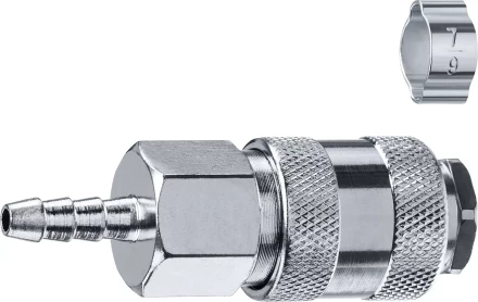 ЗУБР штуцер елочка, 6 мм - рапид муфта, переходник с обжимным хомутом, Профессионал (64917-06) купить в Надыме