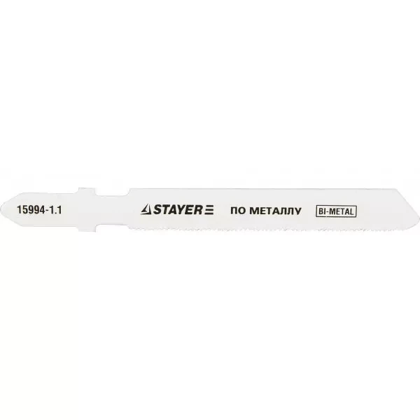 Полотна STAYER "PROFI", T118GF, для эл/лобзика, Bi-Metall, по металлу (0,5-1,5мм), EU-хвост., шаг 1,1мм, 50мм, 2шт 15994-1.1_z01 купить в Надыме