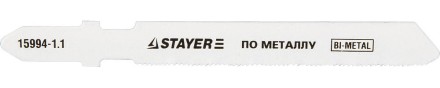 Полотна STAYER &quot;PROFI&quot;, T118GF, для эл/лобзика, Bi-Metall, по металлу (0,5-1,5мм), EU-хвост., шаг 1,1мм, 50мм, 2шт 15994-1.1_z01 купить в Надыме