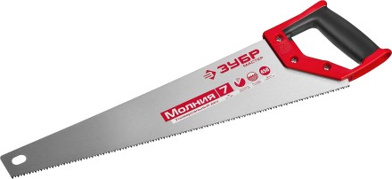 Ножовка универсальная (пила) ЗУБР МОЛНИЯ-7 450 мм, 7 TPI, закалка, рез вдоль и поперек волокон, для средних заготовок, фанеры, ДСП, МДФ 1537-45_z01 купить в Надыме