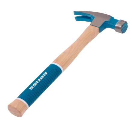 Молоток-гвоздодер GROSS 10413, 380 г, угол 75, магнит, обрезиненная рукоятка American Hickory купить в Надыме