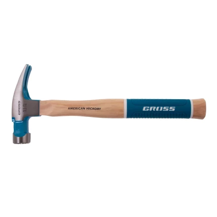 Молоток-гвоздодер GROSS 10413, 380 г, угол 75, магнит, обрезиненная рукоятка American Hickory купить в Надыме