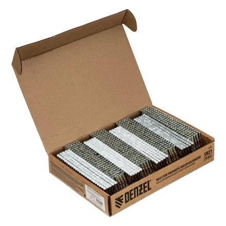 Гвозди для пнев. нейлера (оцинк.), длина - 50 мм, диам. - 2,9 мм, 2000 шт. Denzel 57682 купить в Надыме