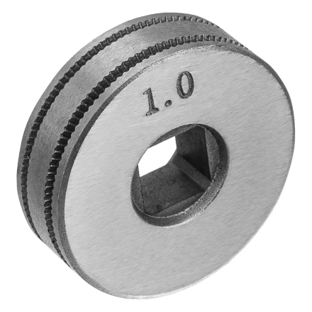 Подающий ролик, U профиль зубчатый под флюсовую проволоку 0,8-1мм посадка квадрат, 2 шт Denzel 93653 купить в Надыме