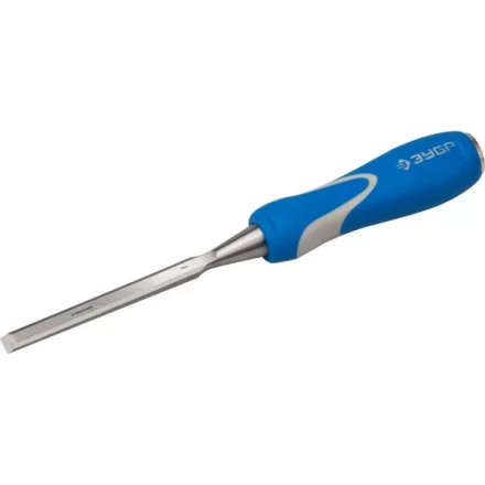 Стамеска ЗУБР "ЭКСПЕРТ" с ударопрочной двухкомпонетной ручкой и стальным затыльником для ударных работ, 10мм 18097-10 купить в Надыме
