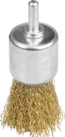 STAYER "PROFESSIONAL". Щетка кистевая для дрели, витая стальная проволока 0,3мм, 30мм 35113-30 купить в Надыме