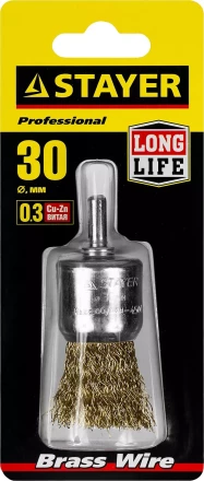 STAYER "PROFESSIONAL". Щетка кистевая для дрели, витая стальная проволока 0,3мм, 30мм 35113-30 купить в Надыме