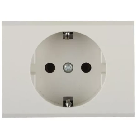 Розетка СВЕТОЗАР "ЭФФЕКТ" с заземлением, одинарная, без вставки и рамки, цвет бежевый, 16А/~250В SV-54400-B купить в Надыме