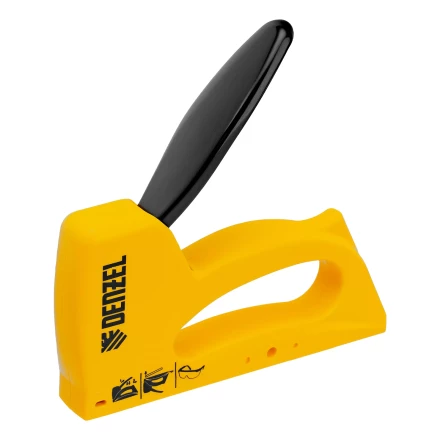 Степлер пластиковый, скобы в комплекте, тип 53, 6-10 мм Denzel 40221 купить в Надыме