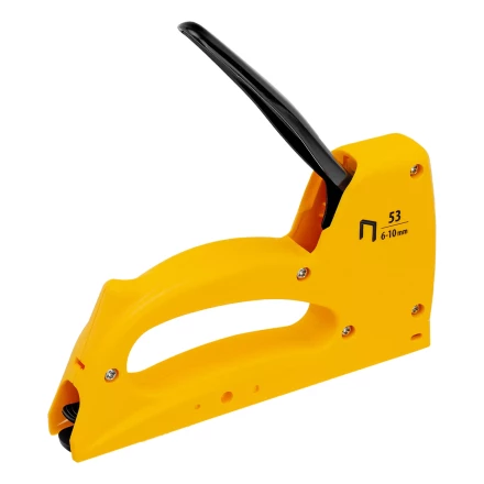Степлер пластиковый, скобы в комплекте, тип 53, 6-10 мм Denzel 40221 купить в Надыме