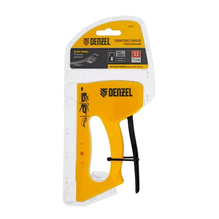 Степлер пластиковый, скобы в комплекте, тип 53, 6-10 мм Denzel 40221 купить в Надыме