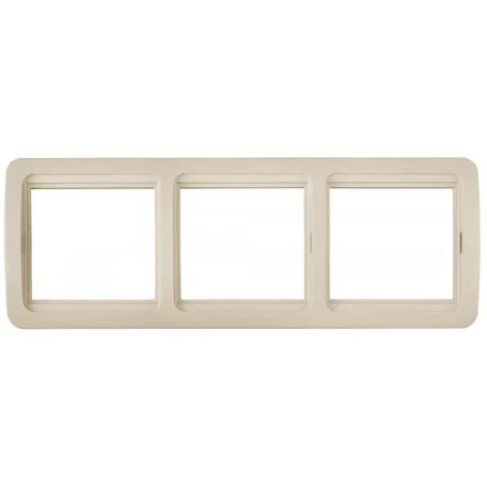 Панель СВЕТОЗАР "ГАММА" тройная горизонтальная, цвет бежевый SV-54148-B купить в Надыме