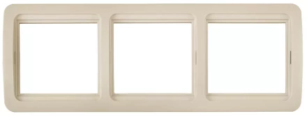Панель СВЕТОЗАР "ГАММА" тройная горизонтальная, цвет бежевый SV-54148-B купить в Надыме