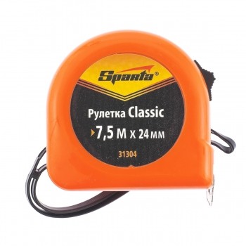 Рулетка Classic, 7.5 м х 24 мм, пластиковый корпус  SPARTA 31304 купить в Надыме