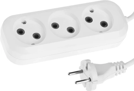 Удлинитель СИБИН электрический, ПВС сечение 0,75кв мм, 3 гнезда, макс мощн 1300Вт, 5м 55031-5 купить в Надыме