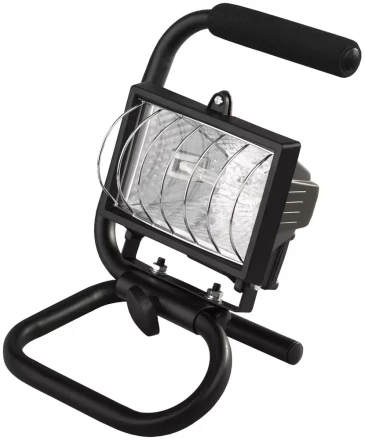 Прожектор галогеновый СВЕТОЗАР переносной с подставкой, цвет черный, 150Вт SV-57121-B купить в Надыме