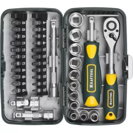 Набор KRAFTOOL "INDUSTRIE": Слесарно-монтажный инструмент, компактный, 1/4", 38 предм 27970-H38 купить в Надыме