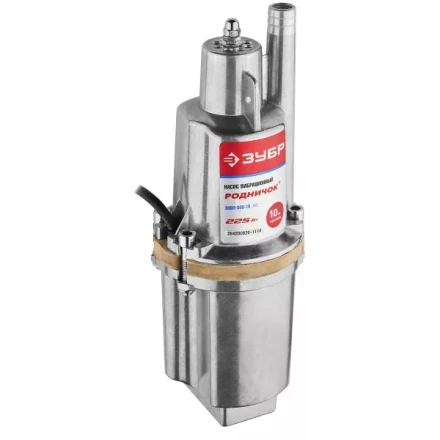 Насос ЗУБР "Родничок" вибрационный, погружной, для чистой воды, 18 л/мин, напор 60м, шнур 10м, 225Вт ЗНВП-300-10_М2_Х купить в Надыме