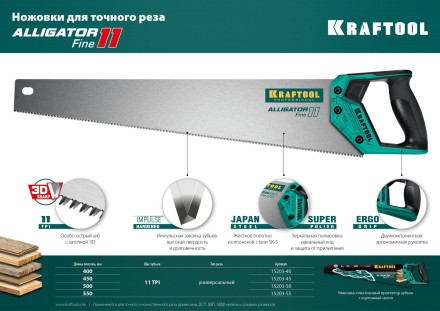 Ножовка для точного реза Alligator Fine 11 15203-50 купить в Надыме