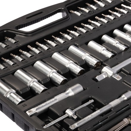 Набор автоинструмента КВТ НАИ-09/150 1/2&quot;, 1/4&quot;, 3/8&quot;, 150 предметов (92315) купить в Надыме