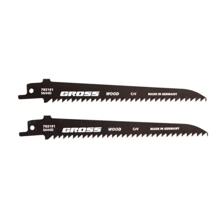 Полотна по дереву для сабельной пилы 4011 - S644D 130 x 42 мм фигурный рез 2 шт Gross 782101 купить в Надыме