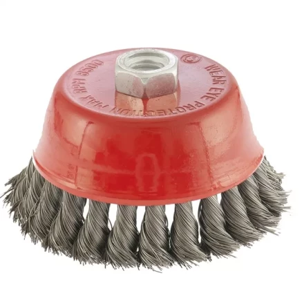 Щетка для УШМ, 100 мм, М14, "чашка", крученая проволока 0,35 мм  MTX 74615 купить в Надыме