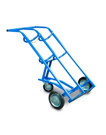 Тележка для газовых баллонов TOR ГБ-2, 2 баллона (250 литые колеса + 160 поворотное) 1012419 купить в Надыме