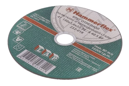 Круг отрезной HAMMER 150х1.6х22 упак. 25 шт. купить в Надыме