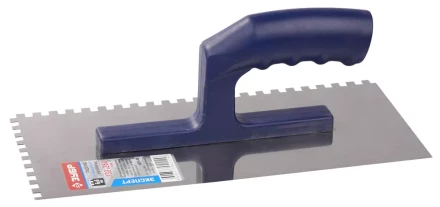 Гладилка ЗУБР нержавеющая с пластиковой ручкой, зубчатая, 6х6мм 0804-06 купить в Надыме